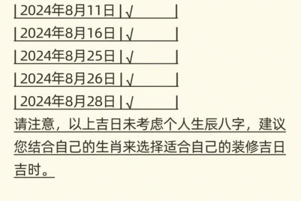 2024年黄道吉日修造 本月修造吉日